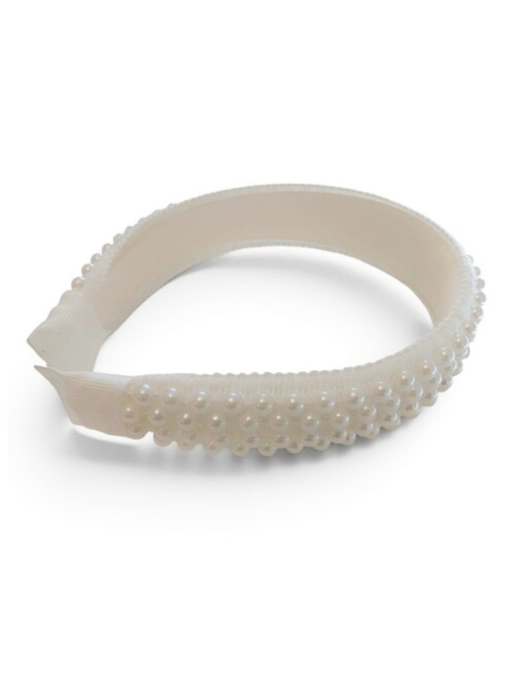 PEARL White Headband Hair Accessory Wedding Prom Bling New